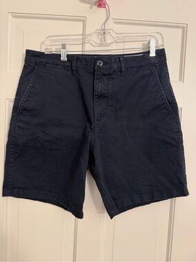 GAP Essential Khaki Short Navy Waist 30" 8" Inseam Preppy Coastal Summer